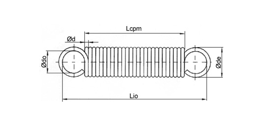 disegno tecnico delle molle a trazione